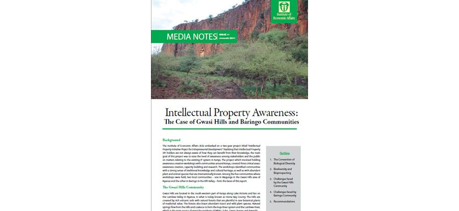 Intellectual Property Awareness: The Case of Gwasi Hills and Baringo Communities